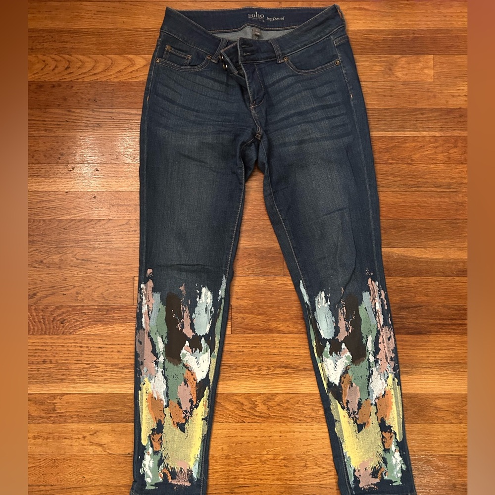 SZ 4 Soho Baggy Boyfriend Pant Print Jeans